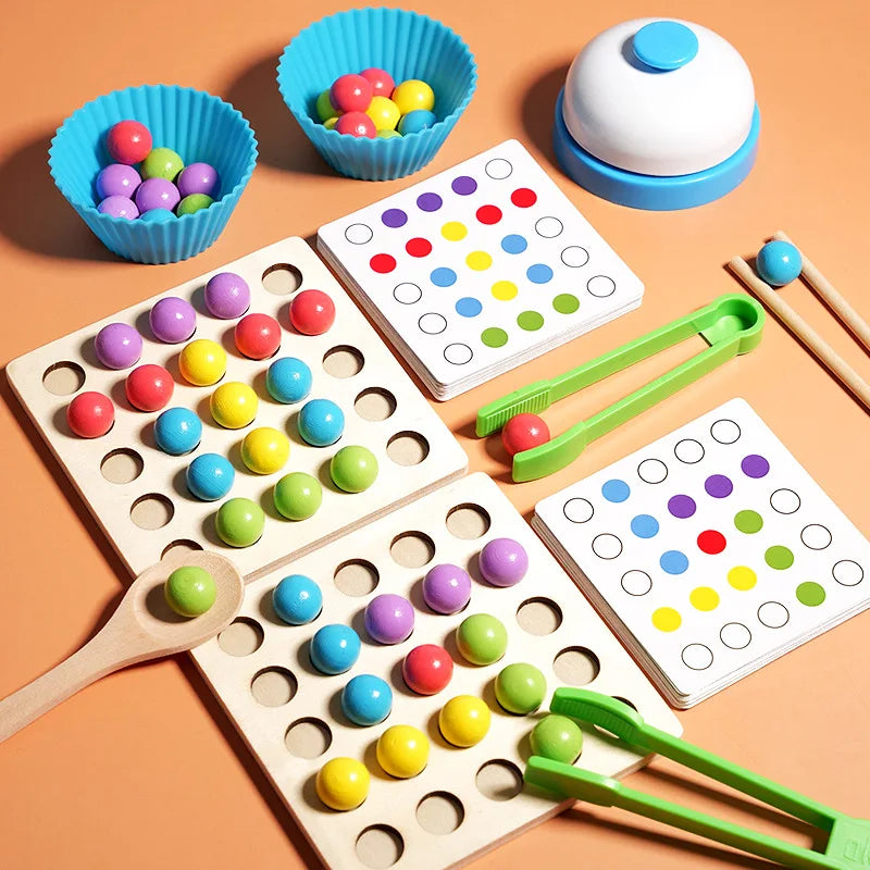 Juego Montessori de Clasificación de Colores en Madera – Motricidad Fina (6–8 años)