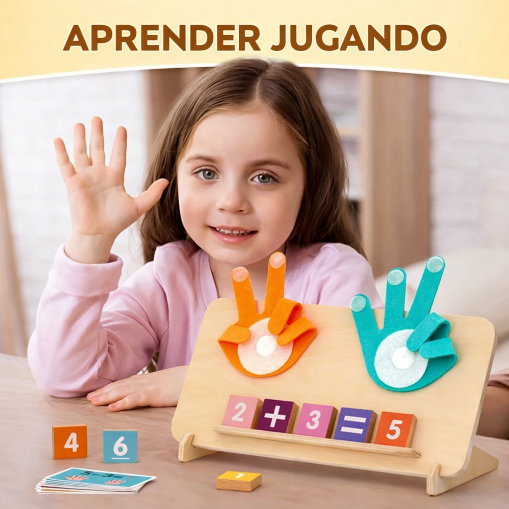 Juego educativo de madera para bebé para aprender jugando con números